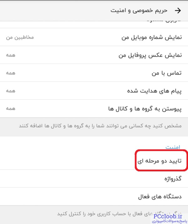 تایید دو مرحله ای شاد