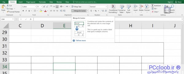 Merge multiple cells or merge into excel