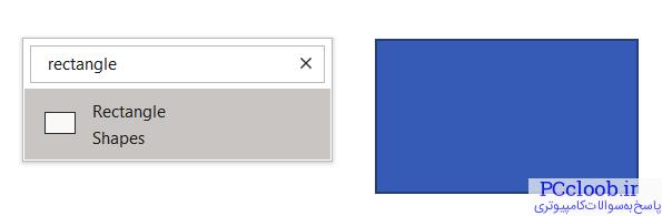 Rectangle را در Word جستجو کنید
