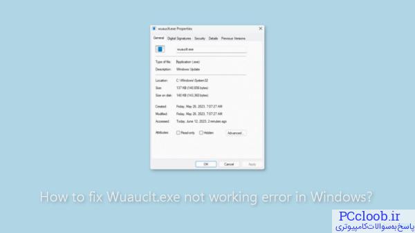 نحوه رفع خطای کار نکردن Wuauclt.exe در ویندوز