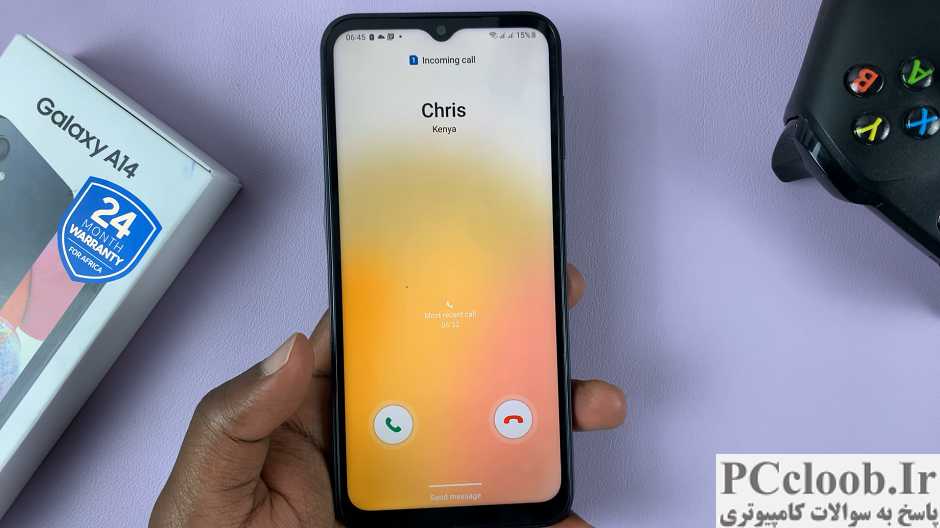 چگونه می توان تماس های دریافتی را در Samsung galaxy a14 بی صدا کرد