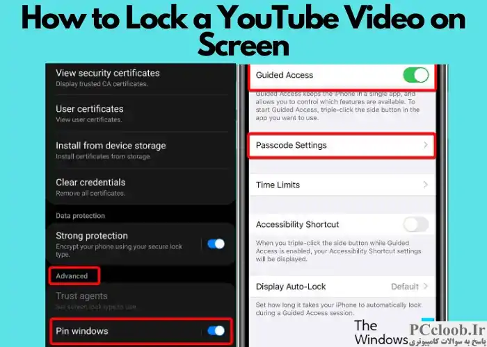 ویدیوی YouTube را روی صفحه قفل کنید